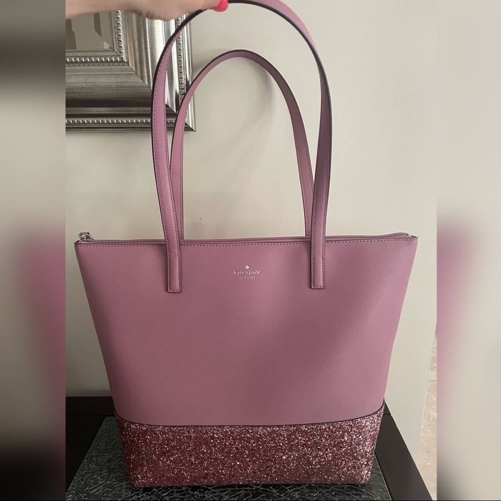 Kate Spade Pink Glitter Tote Bag